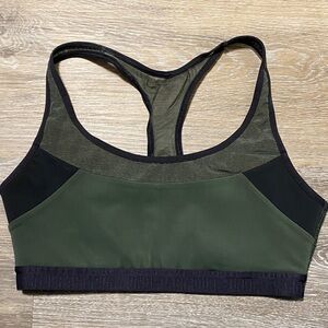Women's Under Armour Olive Green and Black Sports Bra